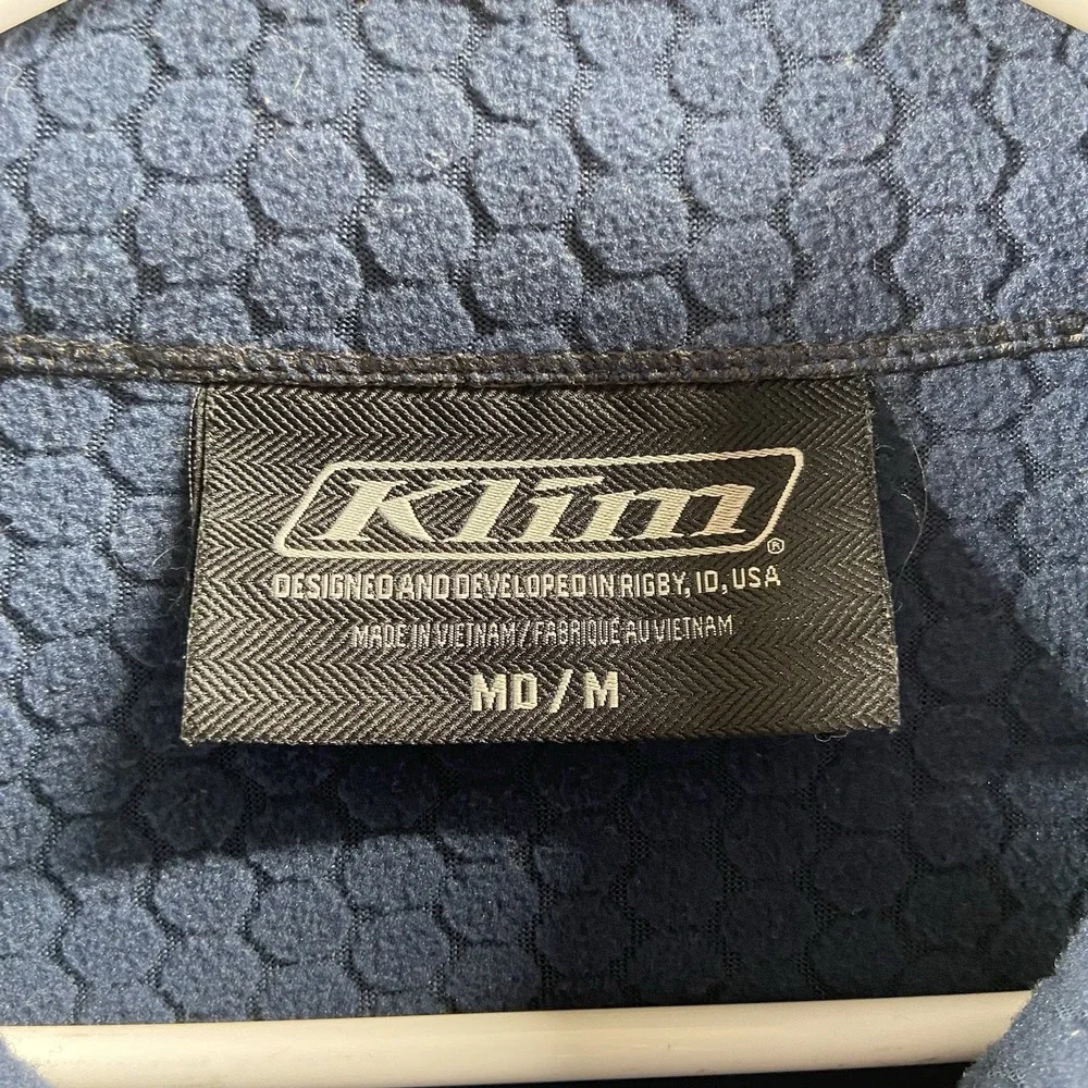 Klim Sweater men's Medium Quarter 1/4 Zip Bighorn Canyon Wool Fleece Pullover